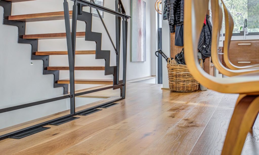 Fuzion's Concerto Oak flooring in a beautiful artistic loft.